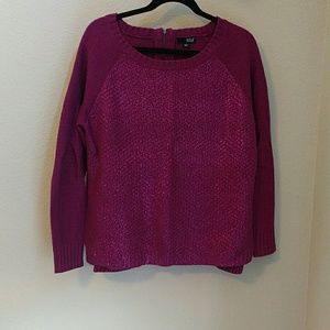 Fuscia metallic sweater